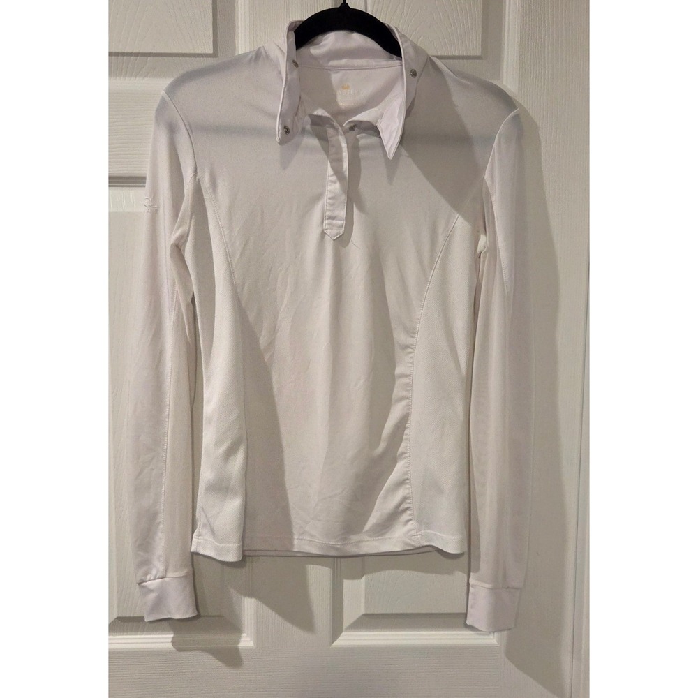 Kastel Denmark Women's S White Equestrian Sun Shirt Long Sleeve Mesh Riding